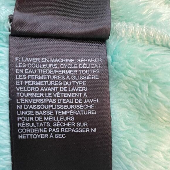 The North Face Pile Fleece Jacket Mint Green Zip Up Girls XL 18 - Picture 7 of 10